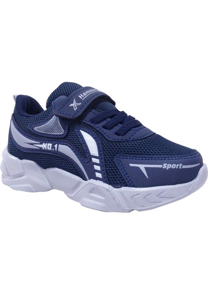 Hammır Cek Lacivert Gri Cırtlı Sneakers Spor Ayakkabı