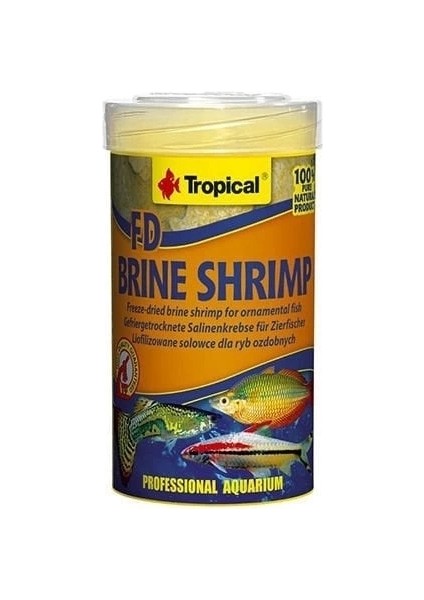 Tropical Fd Brine Shrimp Kurutulmuş Küp Karides Süs Balık Yemi 100 ml 10 gr
