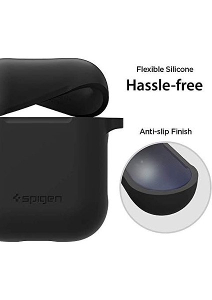 Airpods (2. Nesil) / (1.nesil) Kılıf Silicone Fit (Silikon) Black - 066CS24808
