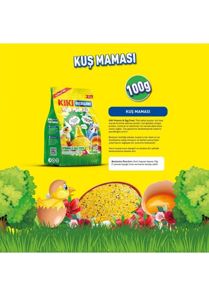 Kiki Excellent Vitaminli Ve Yumurtalı Kuş Maması 100 Gr fiyatları
