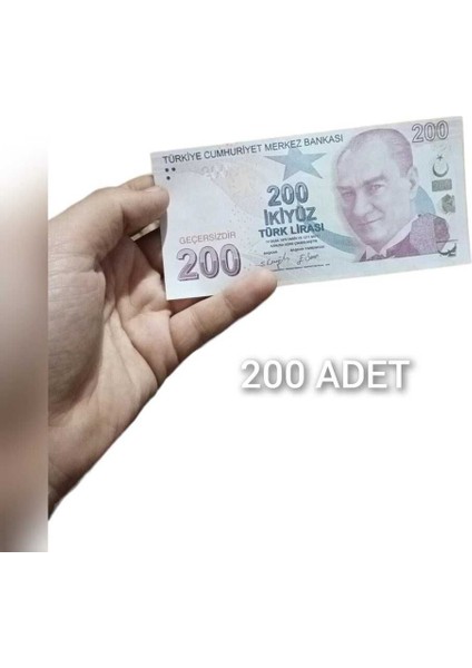 Geçersiz Sahte Düğün Film Dizi Paraları 200 Tl (200 Adet)