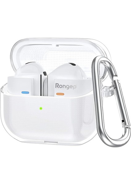 Samsung ile Uyumlu Galaxy Buds 3 Pro ve Buds 3 Için Şeffaf Kulaklık Kılıfı Darbeye Çizilmeye ve Sararmaya Karşı Dayanıklı Taşıma Askılı Tpu Silikon Koruyucu