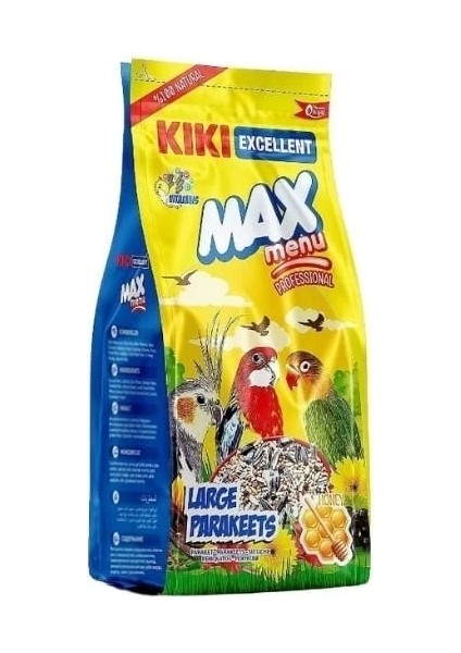 Kiki Excellent Max Menu Ballı Büyük Pareket Kuş Yemi 1 kg
