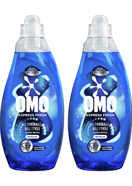 Express Fresh Ultra Beyaz Sıvı Çamaşır Deterjanı 1480 ml X2