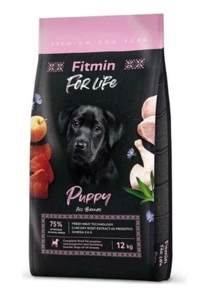 Fitmin For Life Puppy Tüm Irklar Için Kümes Hayvanlı Yavru ve Hamile Köpek Maması 12 kg