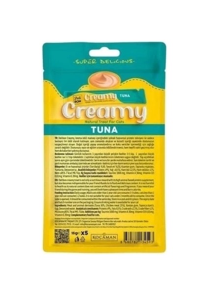 Delibon Creamy Ton Balıklı Sıvı Kedi Ödül Maması 5X15 gr fiyatları
