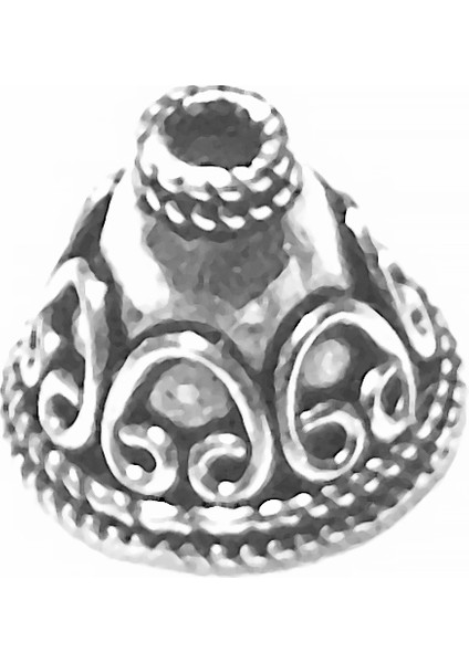 Takı Yapımı 925 Ayar Gümüş Huni Kapak 10 mm 2.10 Gram No. 6113