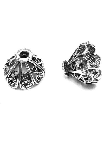 Takı Yapımı 925 Ayar Gümüş Huni Kapak 10 mm 2 Gram No. 2948