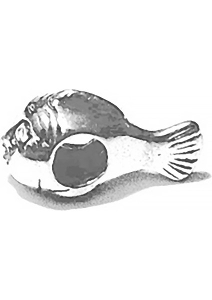 Takı Yapımı 925 Ayar Gümüş Rondela Balık Charm 16 mm 2,20 Gram No. 6428