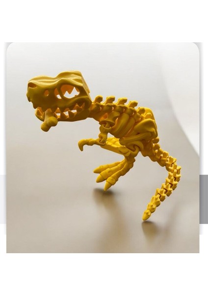 Sevimli Iskelet Trex - Hareketli Organik Oyuncak - 3D Baskı - Dinazor Çok Renkli 30CM Boyunda