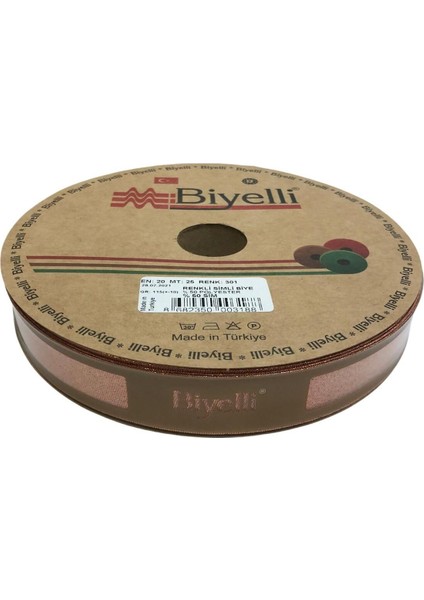 Simli Katlı 301 2 cm 25 Metre %50 Simli % 50 Polyester