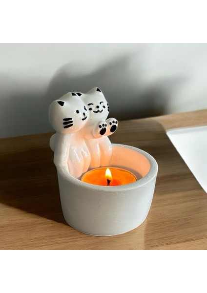 Isınan Sevgili Çift Tealight Mumluk