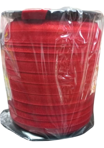 Çamaşır Lastiği Düz 1 cm 75 Metre 1 Top Kırmızı