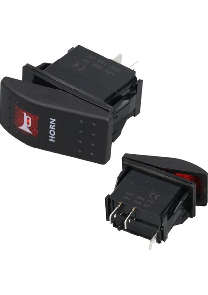 Powermaster korna Sembollü Işıksız Yaylı 2 Pinli On-Off 12-24V Marin Switch