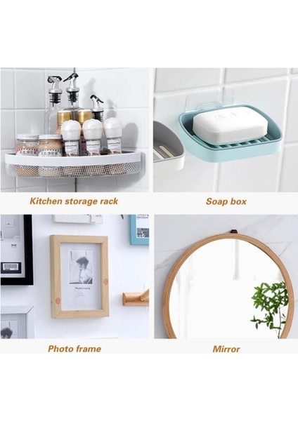 Çarşı Hanem 10 Adet Çift Taraflı Yapışkanlı Geçmeli Klips Eşya Sabitleme Askısı Şeffaf Duvar Kancası 10 Çift fırsatları