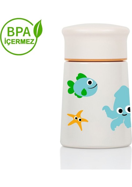 280ML Baskılı Bebek Mama Saklama Termosu Paslanmaz Çelik Termos