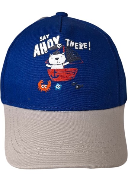 Spteks Kitti 1-3 Yaş Erkek Çocuk Sax Renk Baskı Figürlü Yazlık Şapka modelleri