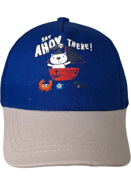 Spteks Kitti 1-3 Yaş Erkek Çocuk Sax Renk Baskı Figürlü Yazlık Şapka indirimleri