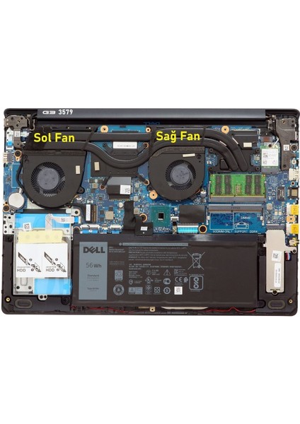 Dell G3 15 P75F Fan V1 (Sağ Fan)