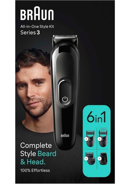 Series 3 MGK3420 Hepsi Bir Arada Şekillendirme Seti 6’sı 1 Arada Erkek Bakım Kiti