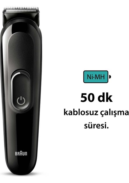 Series 3 MGK3420 Hepsi Bir Arada Şekillendirme Seti 6’sı 1 Arada Erkek Bakım Kiti