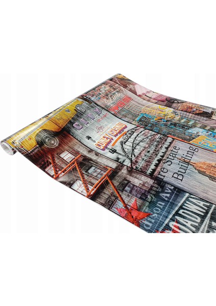 276-0661 New York Pop Art Desen Yapışkanlı Folyo ( 45 cm x 2 mt )