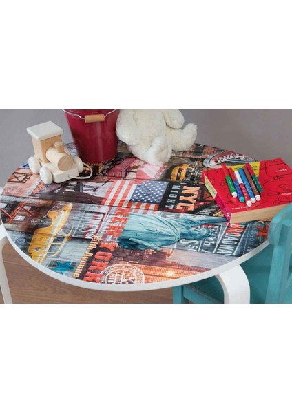 276-0661 New York Pop Art Desen Yapışkanlı Folyo ( 45 cm x 2 mt )