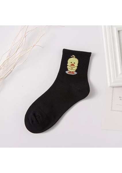 5’li Ekonomik Paket Civciv Desenli Tenis Çorap Set