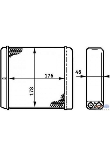 Kalorifer Radyatörü Astra F-Calibra A-Vectra A (178X176X42) Gnzrz