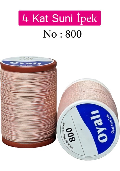 4 Kat Suni Ipek Iplik Iğne Oyası Boncuk Ipi Tığ Oyası NO:800