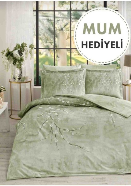 Anneler Gününe Özel Çift Kişilik Nevresim Takımı ( Mum Hediyeli )