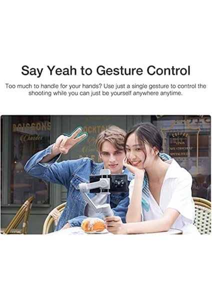 Akıllı Telefon Gimbal Sabitleyici Elde Taşınabilir 3 Eksenli LED Dolgu Işığı Tutacağı