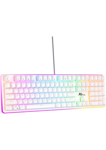 RK918 Red Switch Beyaz Pbt Rgb Kablolu Us Gaming Mekanik Klavye indirimleri
