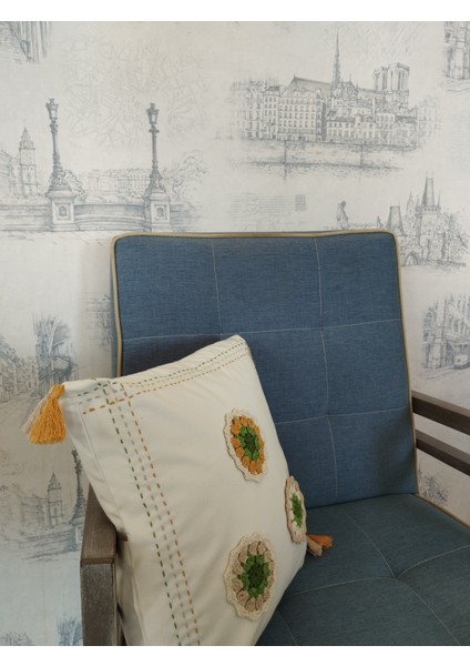 Örgü Motifli Yastık - Çok Renkli - Organik & El Yapımı fiyatları