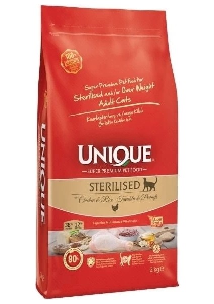 Unique Tavuk Etli Kısırlaştırılmış Yetişkin Kedi Maması 7 kg