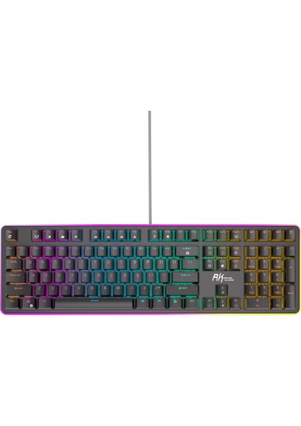 RK918 Red Switch Siyah Pbt Rgb Kablolu Us Gaming Mekanik Klavye