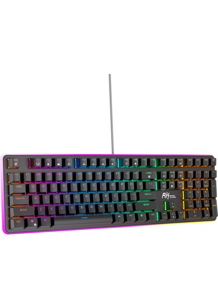 RK918 Red Switch Siyah Pbt Rgb Kablolu Us Gaming Mekanik Klavye