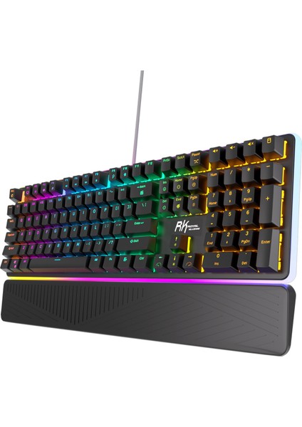 RK918 Red Switch Siyah Pbt Rgb Kablolu Us Gaming Mekanik Klavye