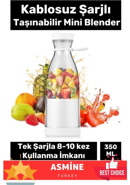 Özel Mini Blender Su Geçirmez Şarjlı Dayanıklı Kamp Spor Piknik Taşınabilir Blender