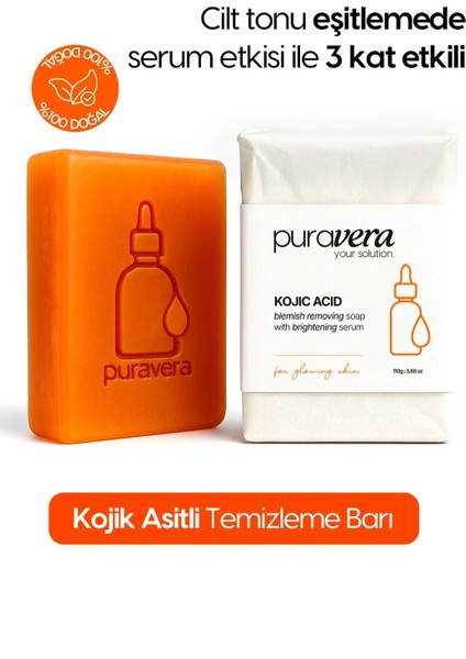 Kojik Asitli Serum Etkili Leke Karşıtı Sabun