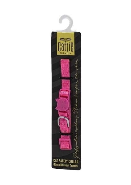 Cattie Güvenlik Tokalı Kedi Boyun Tasması Pembe 1X15-25 cm - Petshopundan