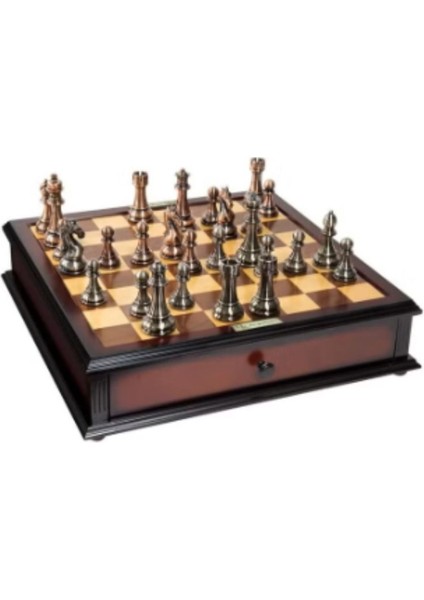 Kasparov Grandmaster Gümüş ve Bronz Satranç Takımı Kahverengi