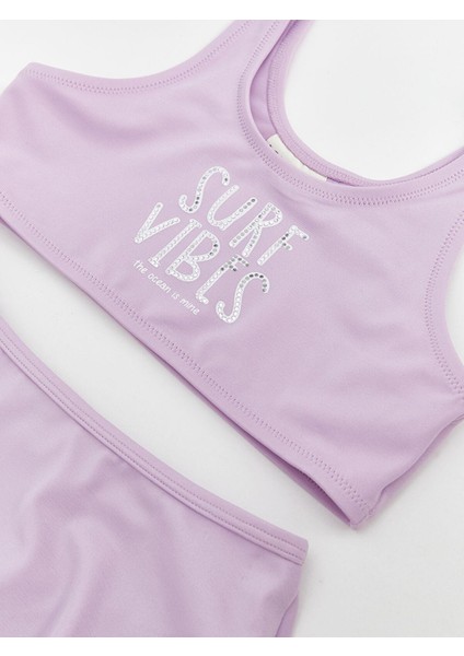 Lcw Kids Hızlı Kuruyan Uv Korumalı Kız Çocuk Etekli Bikini (S5)