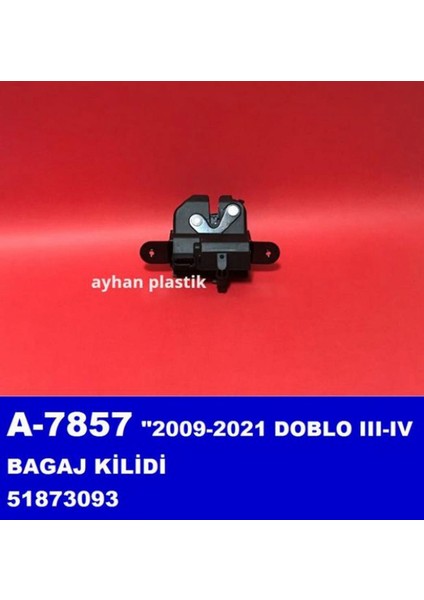 Bagaj Kilidi Doblo Iii-Iv 2009-2021 Gnzrz