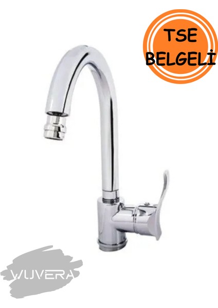 Galaxy Serisi Tse Belgeli Mutfak Evye Bataryası – 40 mm Kartuş, Tezgah Üstü Montaj & Oynar Perlâtör