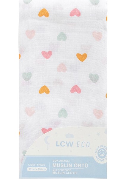 Lcw Accessorıes Kalp Baskılı Bebek Müslin Örtü 90X100 cm (S5) indirimleri
