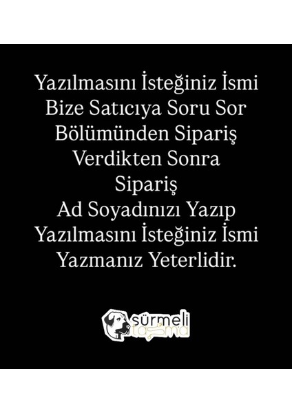 Yavru Kangal Tasması İsteğinize Özel İsimli Hakiki Deri