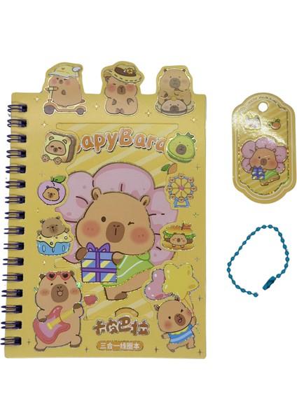 Kapibara Sticker Defteri -Şeffaf ve Kağıt Sticker (16 Sayfa)