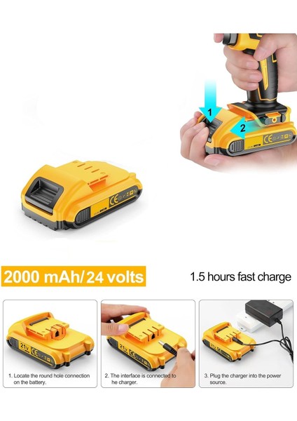 Şarjlı Matkap Için Yedek Batarya 12V 2000MAH Li-Ion Pcbli Şarjlı Matkap Için Pil Grubu Universal
