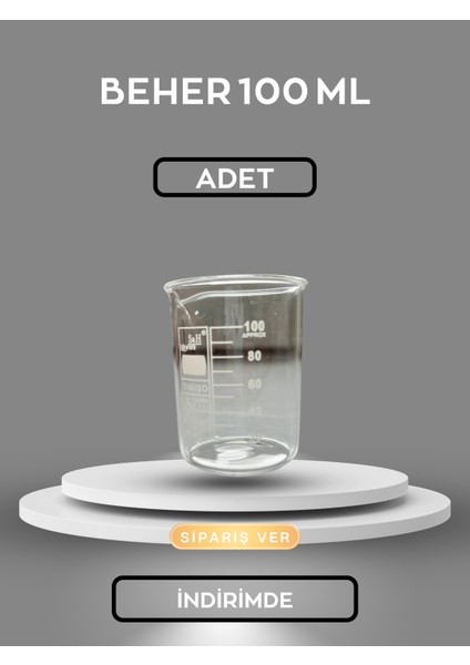 1 Adet Cam Beher 100 ml